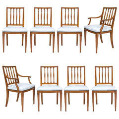 Set of Eight Italian Neoclassic Design Moderne Chairs 6